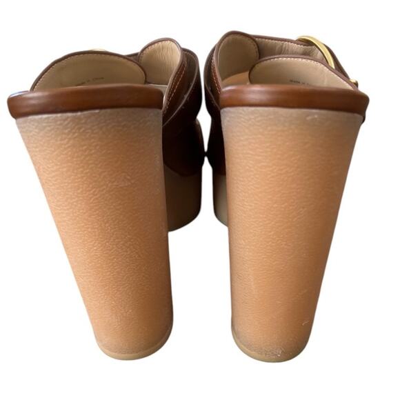 NWOT Veronica Beard Garrick Dual Buckle Platform Hazelwood Brown Sandals – Sz 10 - Picture 13 of 13